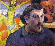 Paul Gauguin Self Portrait with Yellow Christ oil on canvas